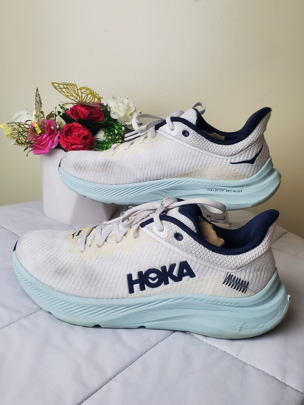 HOKA One Solimar Blanc De Blanc Blue Glass Women's Size 8.5B